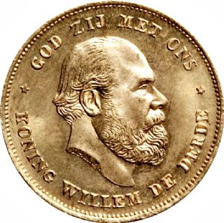 10 Gulden olandese Willem III 1875